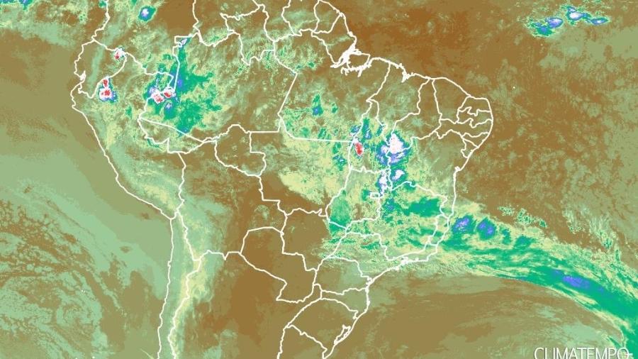 Chuvas fortes atingem o Brasil no final da semana - Reprodução/Climatempo