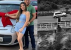 Carro está há quase um mês preso a fenda de ponte que desabou no MA - Arquivo pessoal/reprodução Instragram/@vshenrique