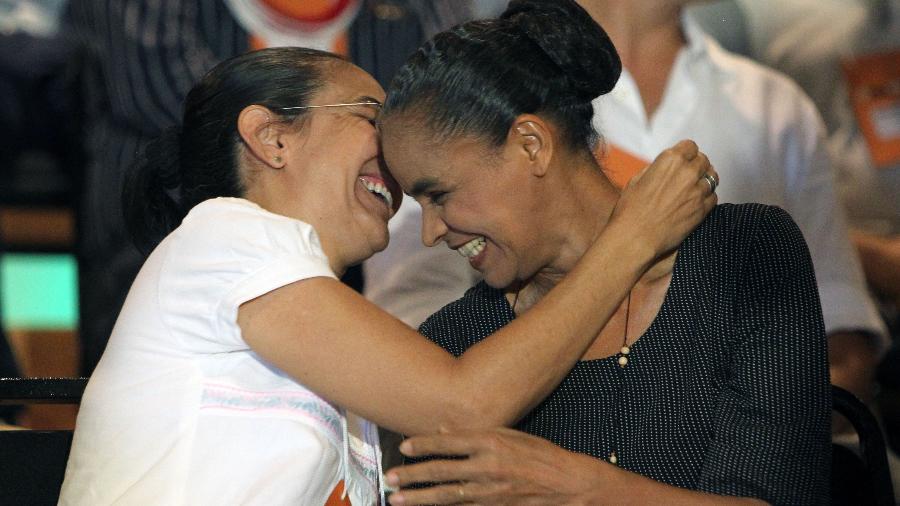 16.02.2013 - Heloísa Helena e Marina Silva em dia do lançamento do partido Rede Sustentabilidade 16.02.2013 - Heloísa Helena e Marina Silva em dia do lançamento do partido Rede Sustentabilidade
