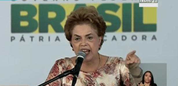 Dilma: "grampeia o presidente dos EUA e vê o que acontece" - Reprodução/ NBR
