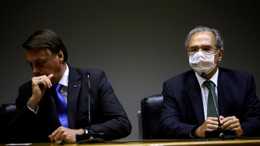 Jair Bolsonaro e Paulo Guedes fazem pronunciamento conjunto em Brasília - Ueslei Marcelino/Reuters