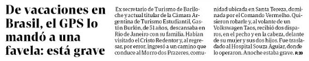 O Clarín, principal jornal da Argentina, repercutiu o crime que aconteceu no Rio