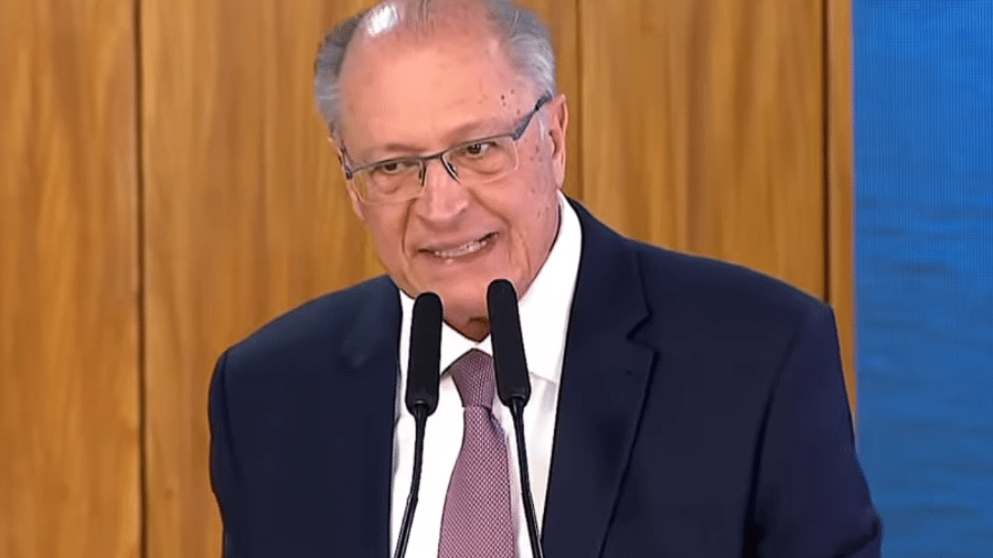 28 jul. 2025: Vice-presidente e ministro do Desenvolvimento, Indústria, Comércio e Serviços, Geraldo Alckmin, discursa durante lançamento do programa Acredita Exportação, em Brasília (DF)