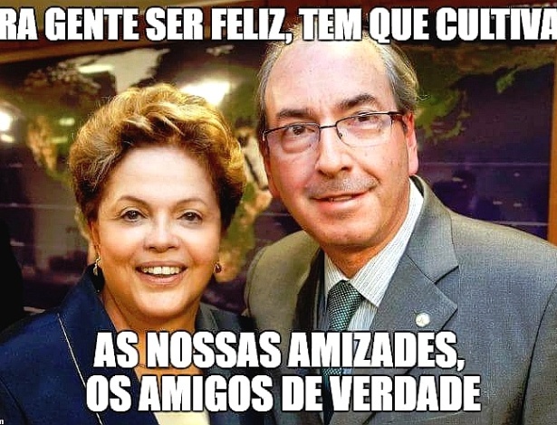 A presidente Dilma Rousseff e o deputado federal Eduardo Cunha são os mais citados nos memes sobre o impeachment - Reprodução/Twitter