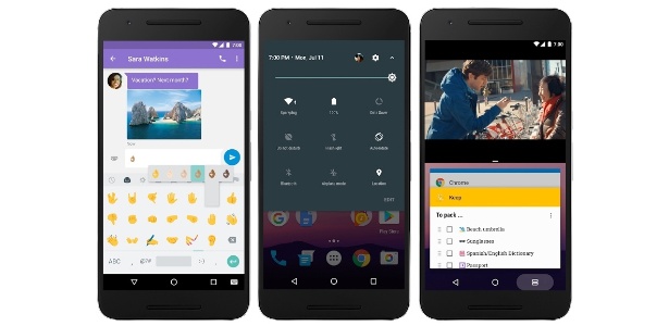 Telas do Android 7.0 Nougat - Divulgação