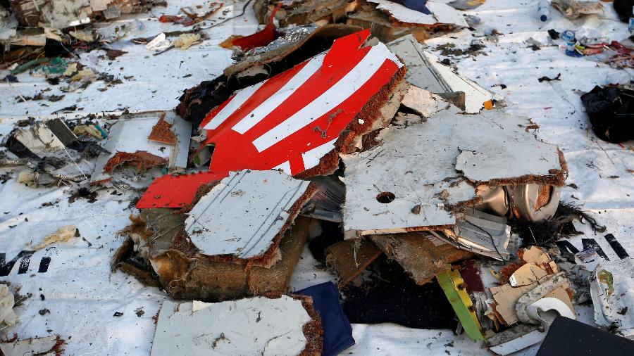 29.out.2018 - Destroços recuperados do voo JT610 da Lion Air que caiu no mar da Indonésia - Willy Kurniawan/Reuters