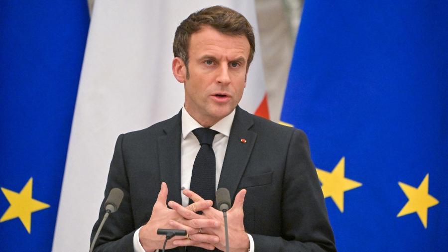 O presidente francês, Emmanuel Macron - Sergei Guneyev/Sputnik/AFP