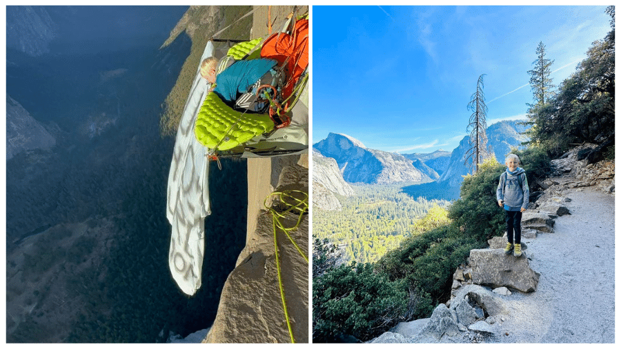 Sam Baker, 8, o alpinista mais jovem a vencer os 910 metros da escarpa rochosa do El Capitan  - Reprodução/Redes Sociais