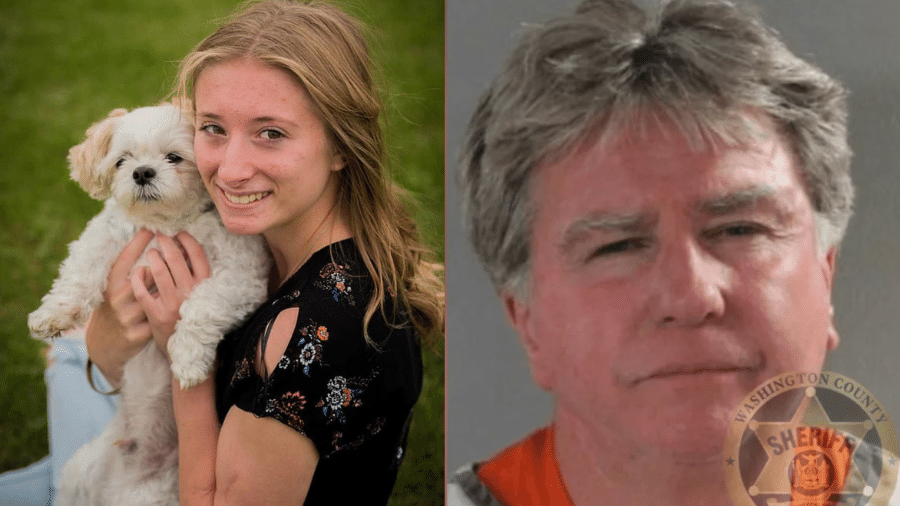 Kaylin Gilli era passageira do veículo que foi alvejado com dois tiros disparados por Kevin Monahan - Reprodução/Redes sociais e Washington County New York