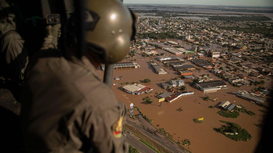 Eldorado do Sul (RS) sendo totalmente evacuada - Carlos Fabal/AFP