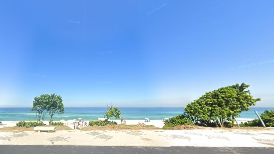 Região da avenida Lucio Costa, 6900, na Barra da Tijuca, no Rio de Janeiro, onde homem foi encontrado morto por afogamento - Reprodução/Google Maps