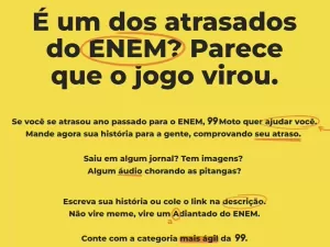 99 quer transformar 'atrasados do Enem' em 'adiantados do Enem'