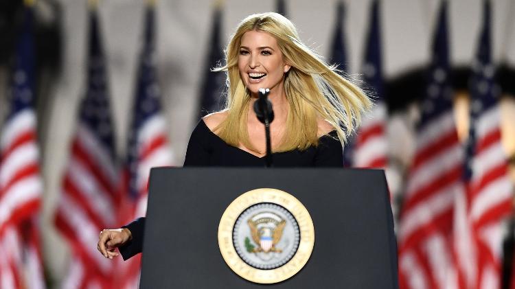 Ivanka Trump, em evento de campanha em 2020 em Washington