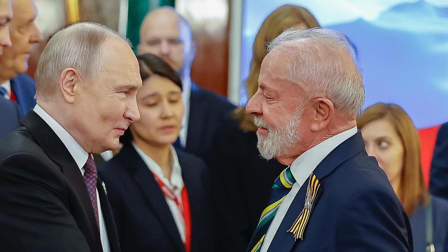 Presidente da República, Luiz Inácio Lula da Silva, durante jantar oferecido pelo Presidente da Federação da Rússia, Vladimir Putin - Ricardo Stuckert / PR