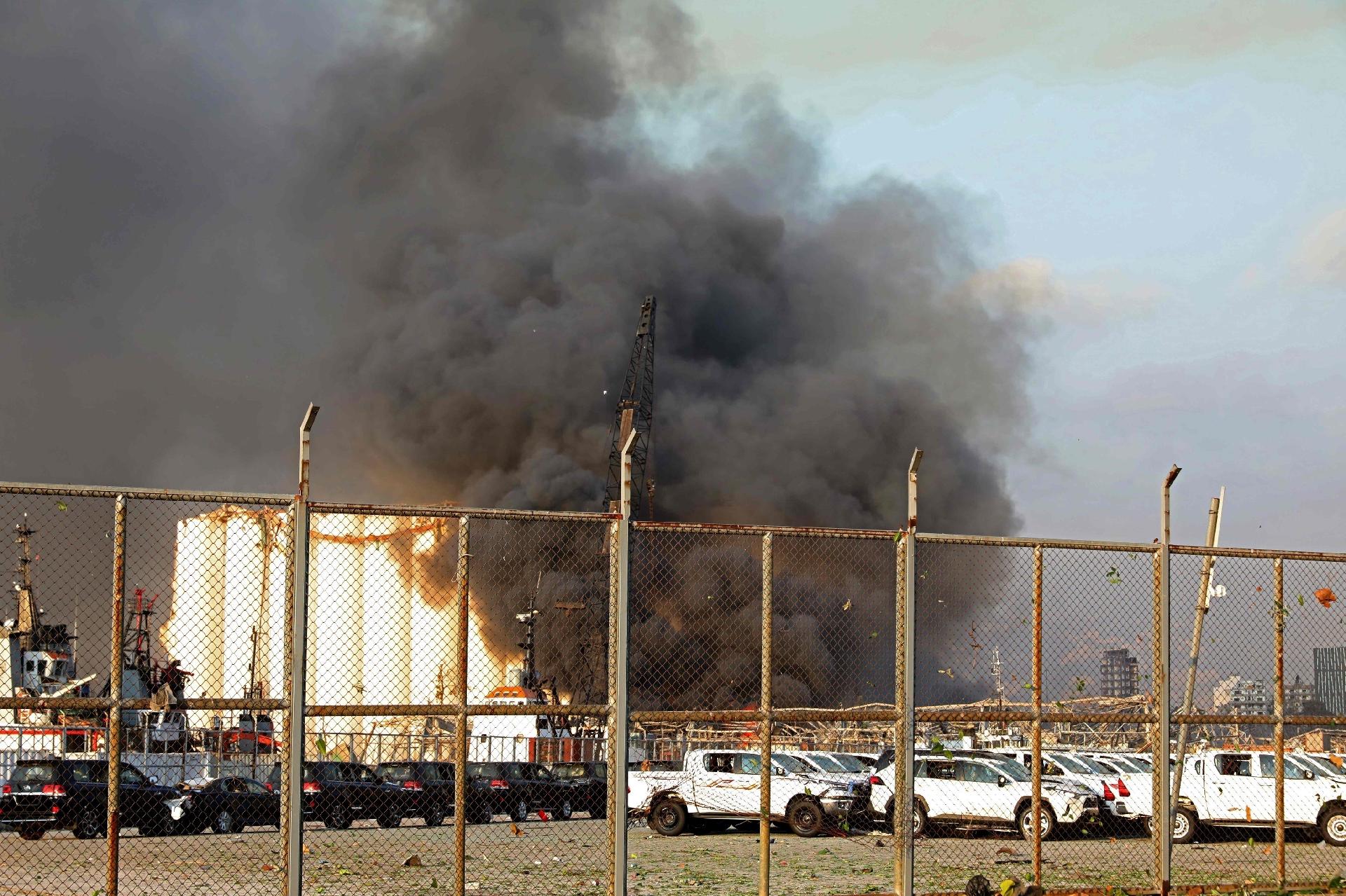 Explosão atingiu área portuária de Beirute - Anwar Amro/AFP
