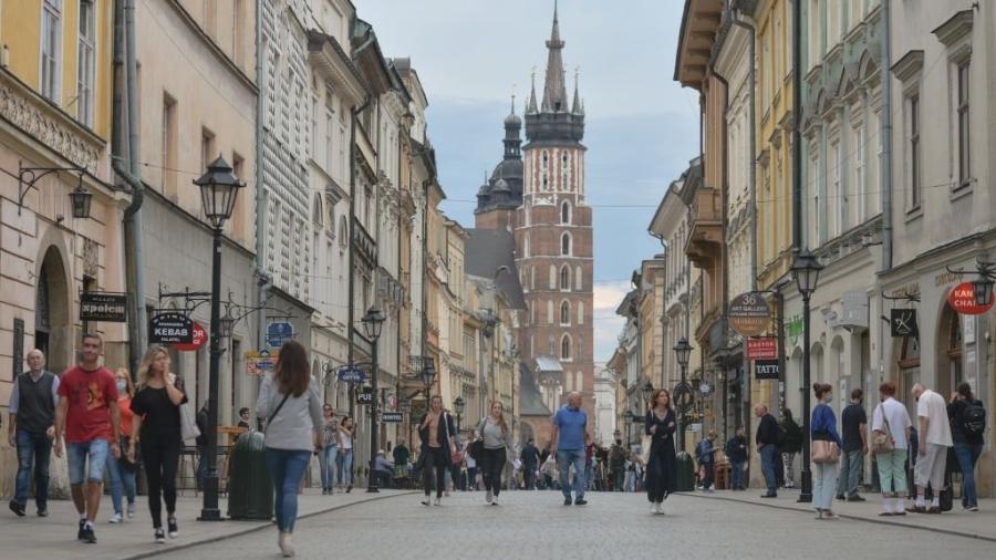 A cidade polonesa de Cracóvia, patrimônio cultural da humanidade, é uma das mais visitadas do país - GETTY IMAGES