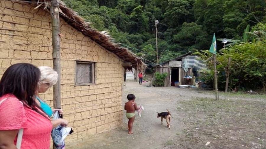 Comunidade indígena da aldeia Paranapuã, em São Vicente (SP), em imagem de arquivo - Reprodução/Blog Povos Indígenas