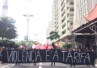 Protesto termina sem entrega de "troféu" a Doria; agências são depredadas após ato - Janaina Garcia/UOL