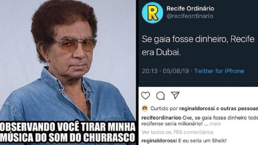 Perfis de Reginaldo Rossi nas redes sociais usam a primeira pessoa e o humor como estatégia para se aproximar de fãs - Reprodução/Instagram