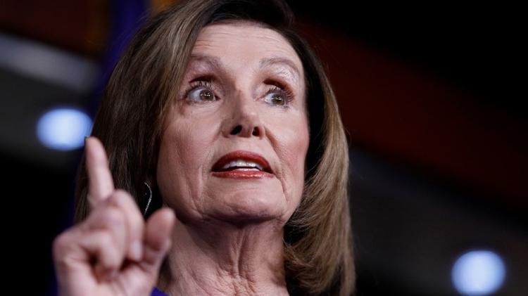 Presidente da Câmara dos Deputados dos EUA, Nancy Pelosi, durante entrevista coletiva no prédio do Congresso dos EUA, em Washington - Reuters - Reuters