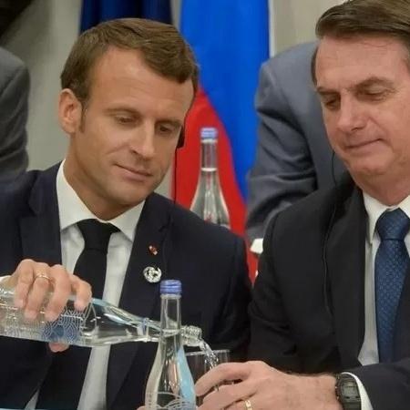 O presidente Jair Bolsonaro e o líder francês, Emmanuel Macron, durante reunião no G20 de 2019 - Frederico Mellado/ARC 
