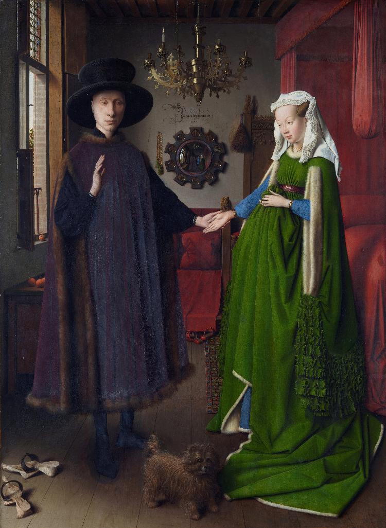 O Casal Arnolfini - Jan van Eyck - Reprodução/ Wikimedia Commons - Reprodução/ Wikimedia Commons