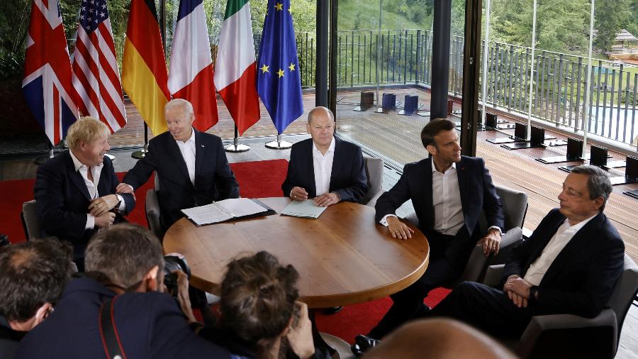Líderes do G7 em reunião na Alemanha - Ludovic Marin/REUTERS