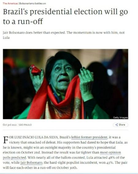 The Economist about Lula's results 