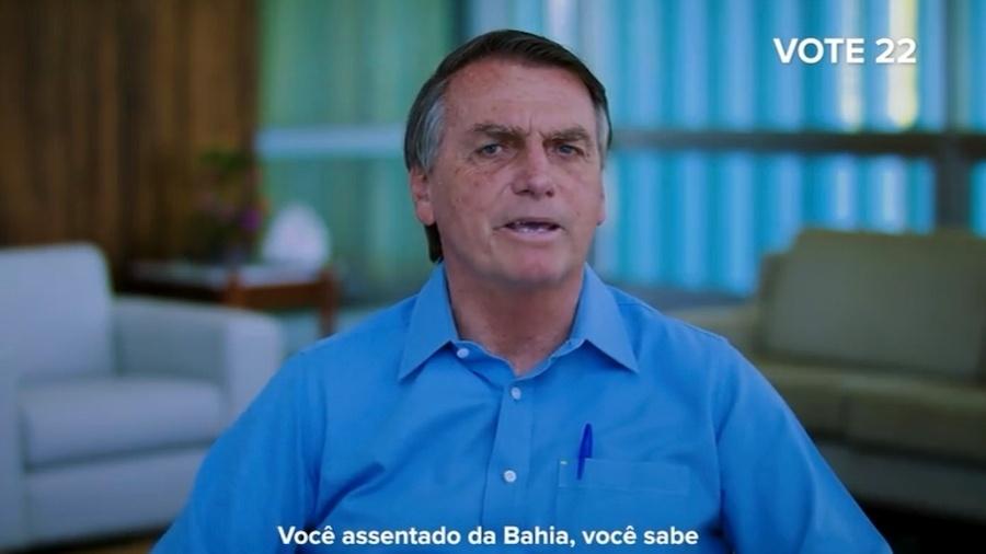 Propaganda eleitoral de Jair Bolsonaro enviada a assentados na Bahia via WhatsApp - Reprodução