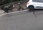 Motorista embriagado colide em motociclista em rodovia de SP - Reprodução de vídeo