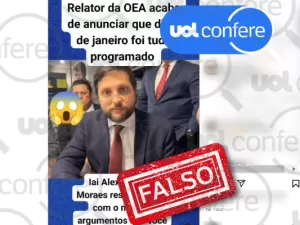 É falso que relator da OEA tenha dito que '8 de janeiro' foi armado