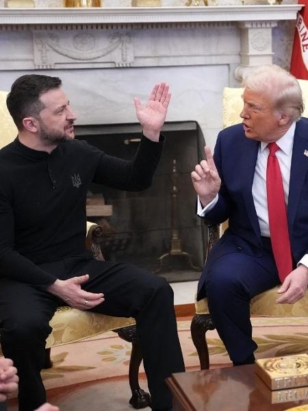 Trump e Zelensky na Casa Branca