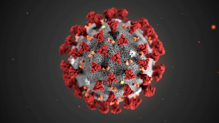 Ilustração do novo coronavírus - 