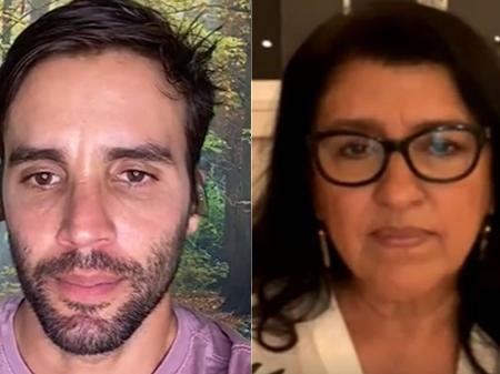 Daniel Cady acusou cozinheira de infectar a família, em live com Regina Casé, intérprete de Lourdes em Amor de Mãe - Reprodução Instagram