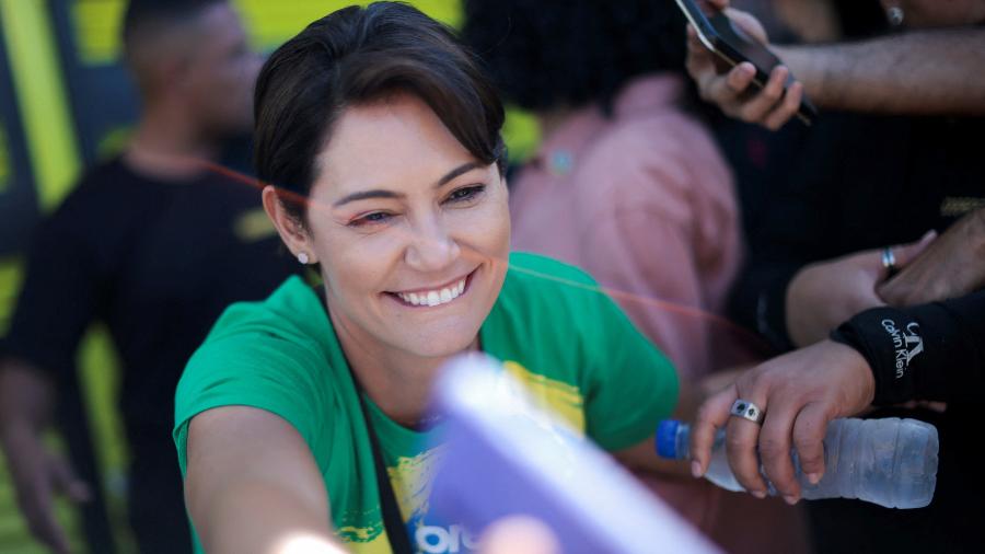 Michelle Bolsonaro durante Marcha para Jesus em Brasília - UESLEI MARCELINO/REUTERS