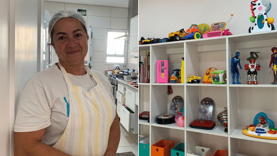 Sueleide trabalha como cozinheira no hospice, em SP