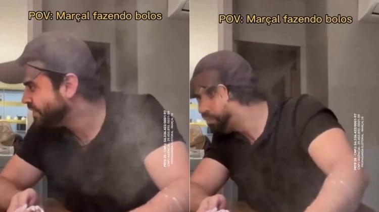 Propaganda publicada por Marçal usa deepfake, técnica que substitui um rosto por outro com inteligência artificial. Nas imagens, é possível ver que quando a pessoa se vira, o rosto de Marçal fica fixo, como se fosse um filtro do Instagram