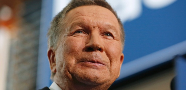 21.jul.2015 - O governador de Ohio, John Kasich, anuncia sua pré-candidatura à Presidência dos EUA pelo Partido Republicado, em ato em Columbus - Aaron P. Bernstein/Reuters