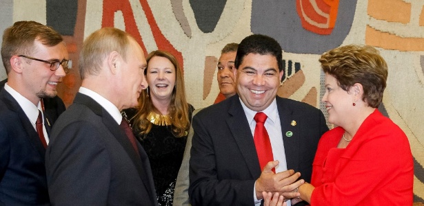 Então senador em exercício, Cidinho publicou foto de encontro com Dilma e o presidente da Rússia, Vladimir Putin, em 2014 - Reprodução/Cidinho Santos