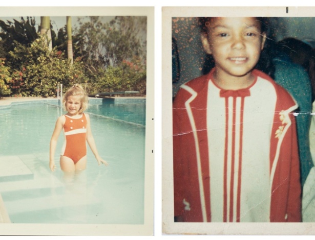Amy Roost, esquerda, e Angelle Smith, durante a infância - Arquivo pessoal/NYT