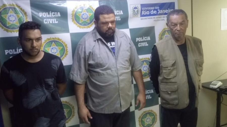 Paulo Barbosa dos Santos, 70, Alberto Oliveira dos Santos, 42, e Bruno Santos Pereira, 23, foram presos sob suspeita de estelionato - Divulgação/Polícia Civil-RJ