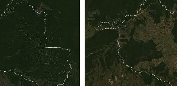 Imagens de satélite mostram avanço do desmatamento em Rondônia