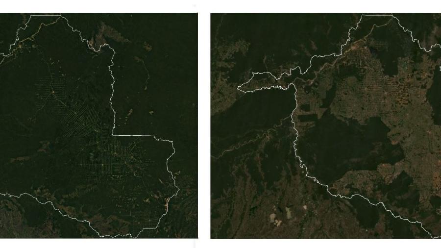Imagens de satélite mostram avanço do desmatamento em Rondônia - BBC