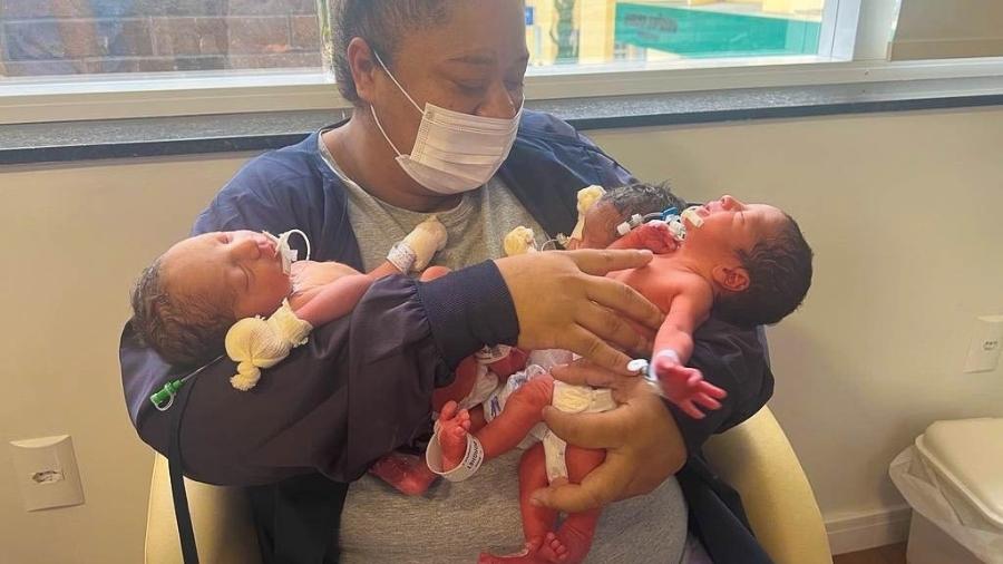 shuttle market Europe Em 1 ano, 5 bebês: Mulher dá à luz trigêmeos 10 meses após ter gêmeos