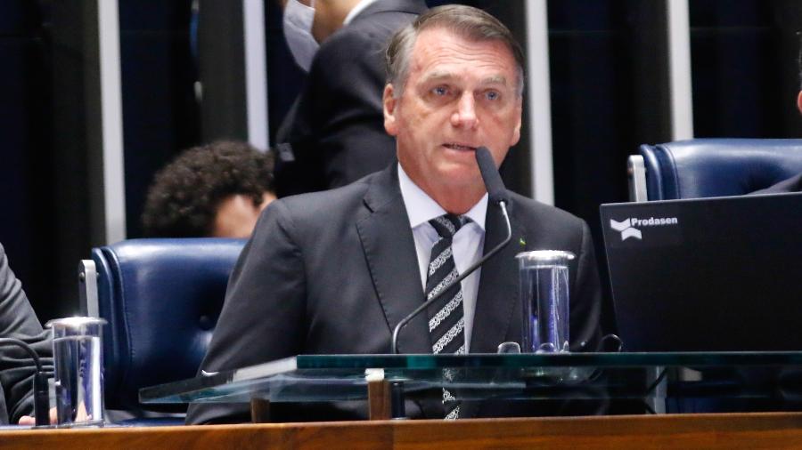 Bolsonaro (PL) foi ao Congresso para participar da promulgação da PEC dos auxílios - Marina Ramos/Agência Câmara 