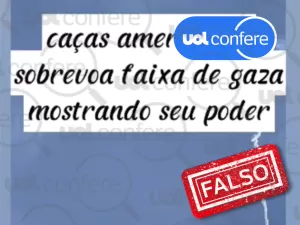 Vídeo não mostra caça americano sobrevoando Faixa de Gaza