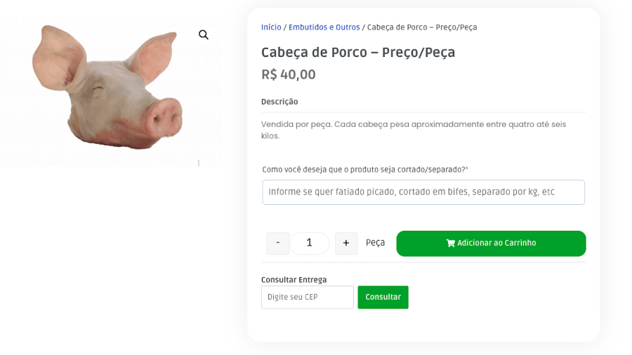 É possível encontrar a cabeça para vender na internet, por R$ 40 a peça