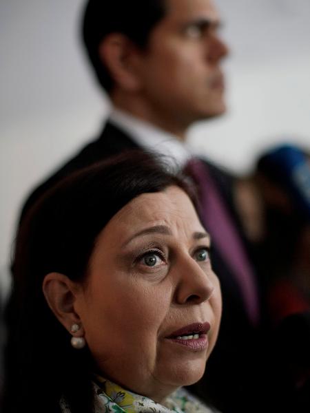 11.fev.2019 - María Teresa Belandria, represante do autoproclamado governo da Venezuela e reconhecida como embaixadora do país no Brasil - Reuters