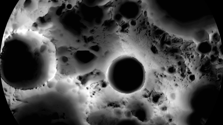 Crateras do Polo Sul da Lua - Divulgação/Nasa