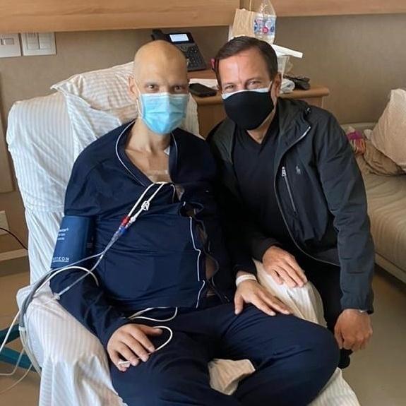 Bruno Covas con Joao Doria in ospedale - procreazione / Instagram